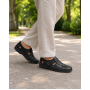 Pantofi barbati negri din piele naturala cu scai, model Seravon